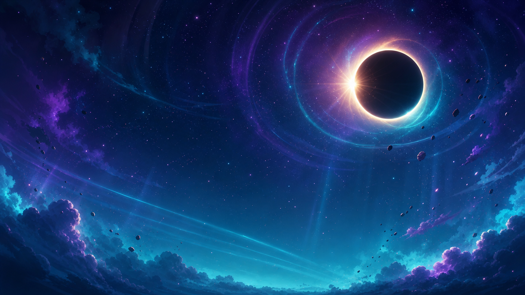 Low-Gravity Eclipse event art for Flip Drift Rush